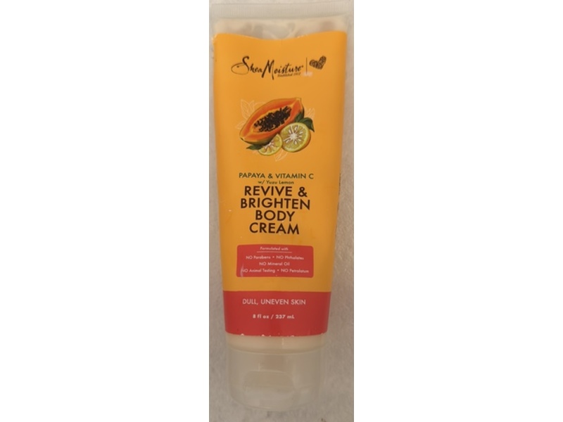 SheaMoisture Revive & Brighten Body Cream, Papaya & Vitamin C, 8 fl oz/237 mL