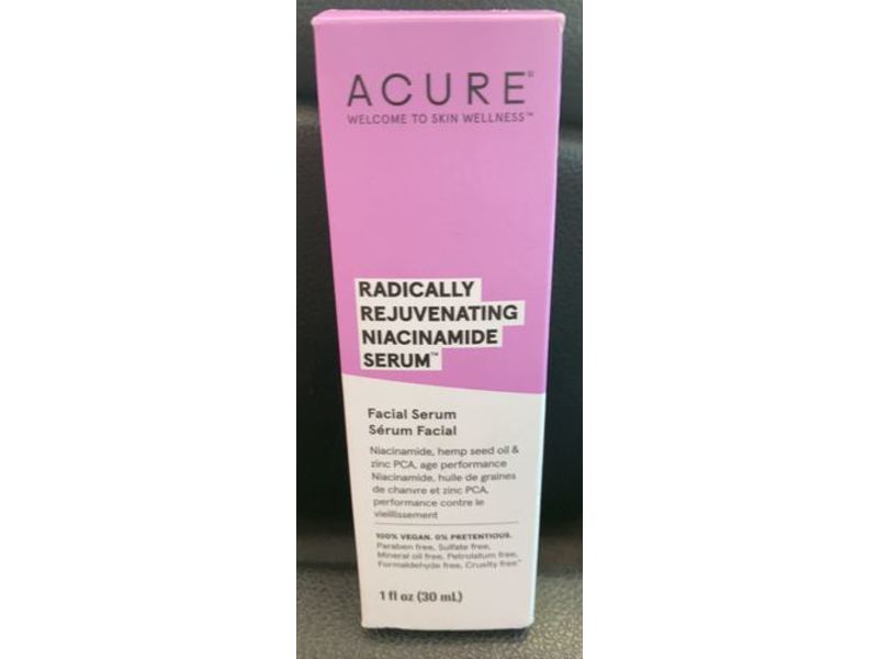 Acure Radically Rejuvenating Niacinamide Facial Serum, 1 fl oz/30 mL