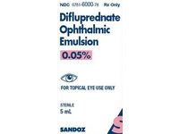 Difluprednate Ophthalmic Emulsion 0.05%, 5 mL, Sandoz (Rx) - thumbnail 1
