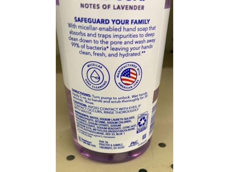 Safeguard Hydrating Hand Soap, Notes Of Lavender, 15.5 fl oz/458 mL