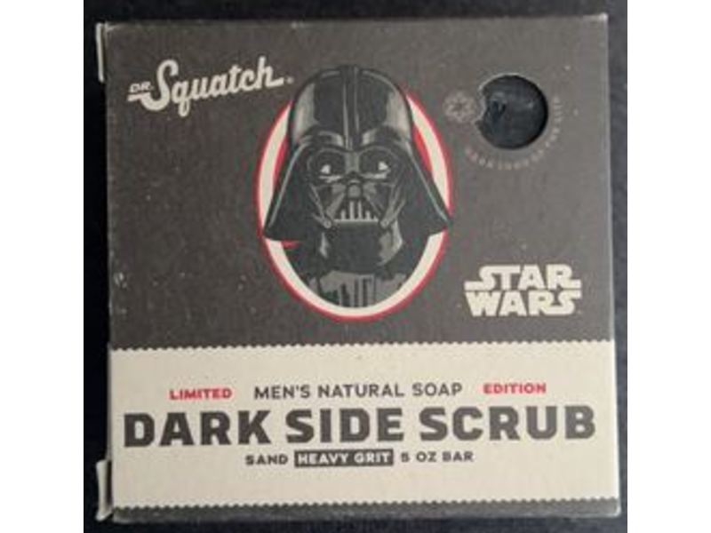 Dr. Squatch Dark Side Scrub Bar Soap, Star War, Heavy Grit, 5 oz