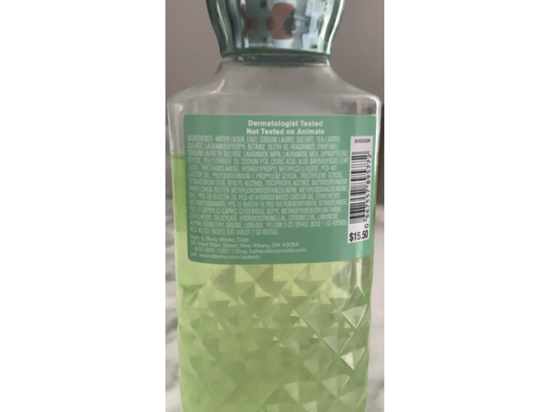 Bath & Body Works Gingham Fresh Shower Gel, Aloe+Vitamin E, 10 fl oz/295 mL