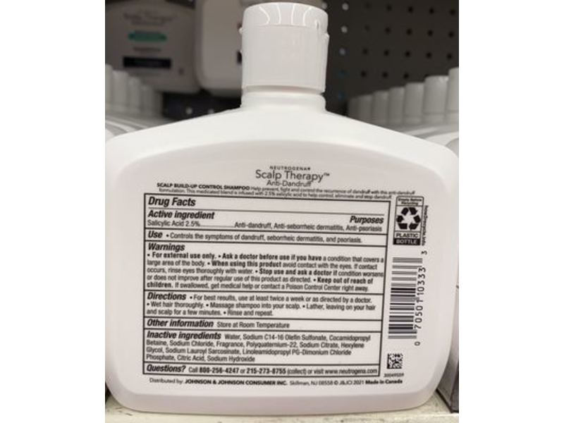 Neutrogena Scalp Therapy Anti-Dandruff Shampoo, Scalp Build-Up Control, 12 fl oz/354 mL