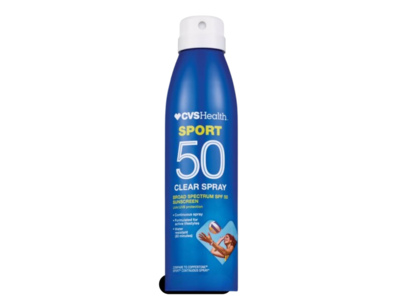 CVS Health Sport Clear Sunscreen Spray, SPF 50, 5.5 oz/156 g