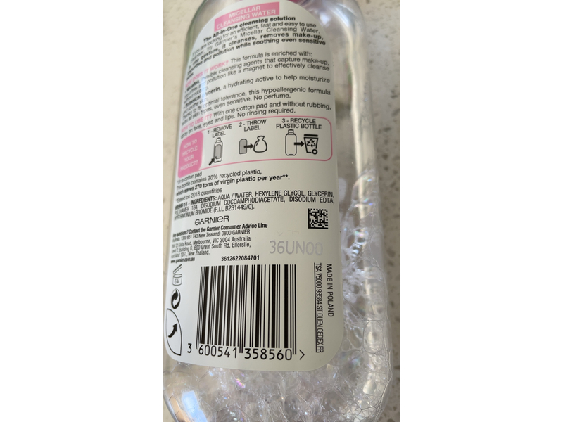 Garnier SkinActive Micellar Cleansing Water All-in-One,400 mL