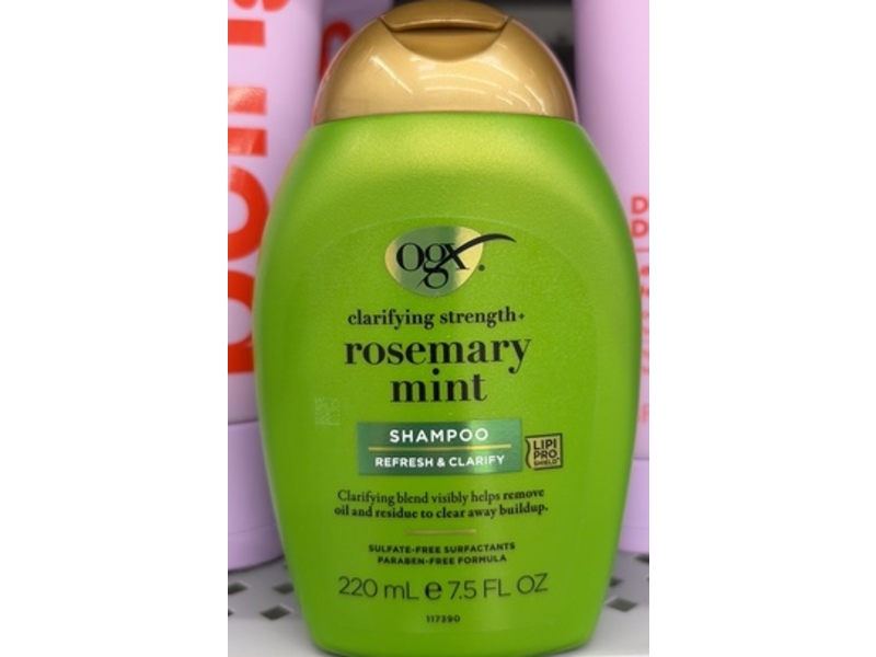 Ogx Clarifying Strength+ Shampoo, Rosemary Mint, 7.5 fl oz/220 mL