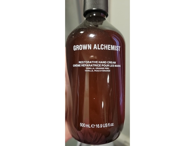 Grown Alchemist Restorative Hand Cream, Vanilla And Orange Peel, 16.9 fl oz/500 mL
