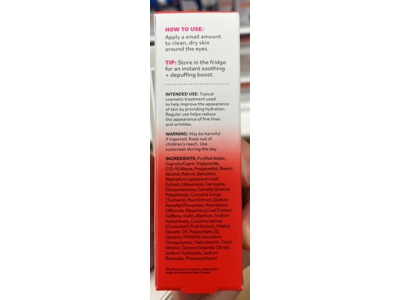 Derma E Anti-Wrinkle Smoothing Eye Cream, Retinol & Caffeine, 0.5 oz/14 g