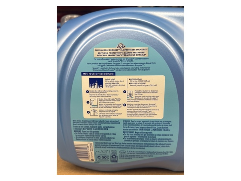 Snuggle Liquid Fabric Conditioner, Blue Sparkle, 235 Loads, 159.8 fl oz/4.72 L