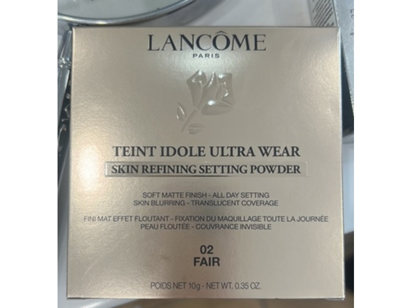Lancome Teint Idole Ultra Wear Skin Refining Setting Powder, 02 Fair, 0.35 oz/10 g