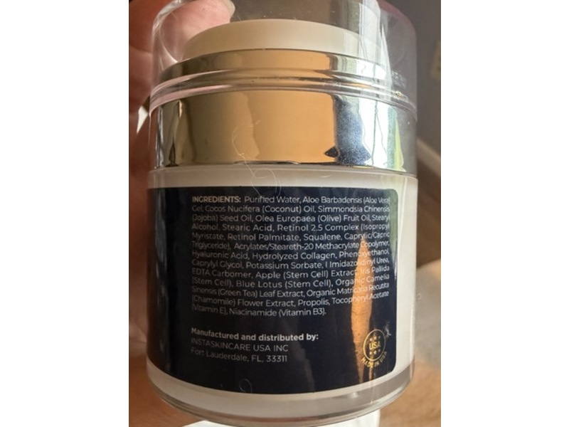 Instaskincare Night Moisturizer, Collagen Retinol + Stem Cells