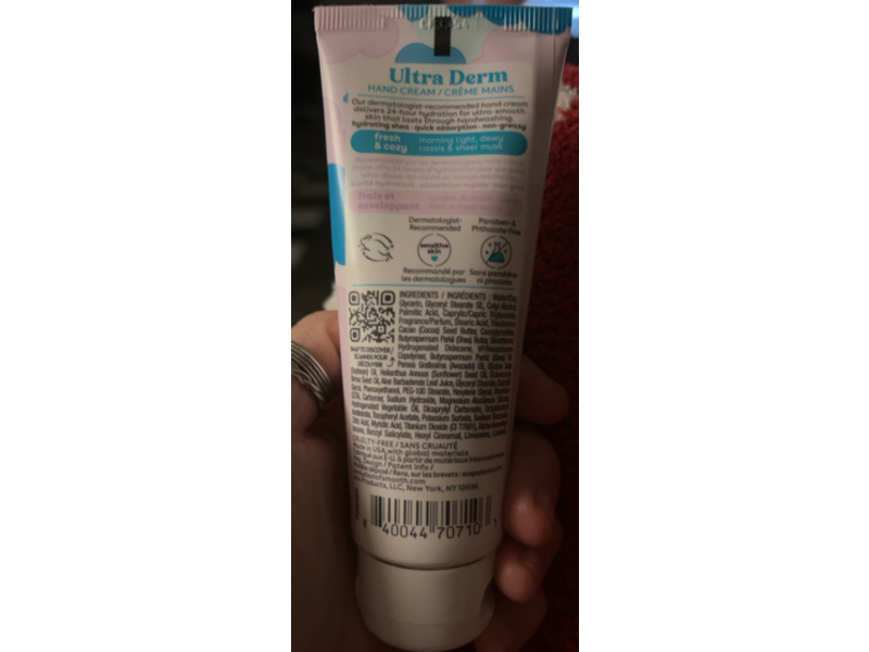 eos Ultra Derm Hand Cream, Fresh & Cozy, 2.5 fl oz/74 mL