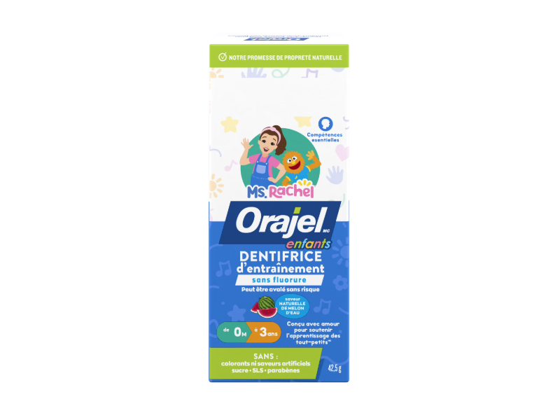 Orajel Kids Ms Rachel Fluoride-Free Training Toothpaste, Watermelon, 42.5 g