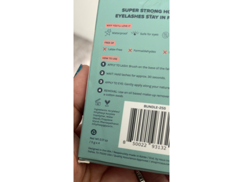 AOA Studio Super Strong Strip Lash Adhesive, 0.17 oz/5 g, 4 Count