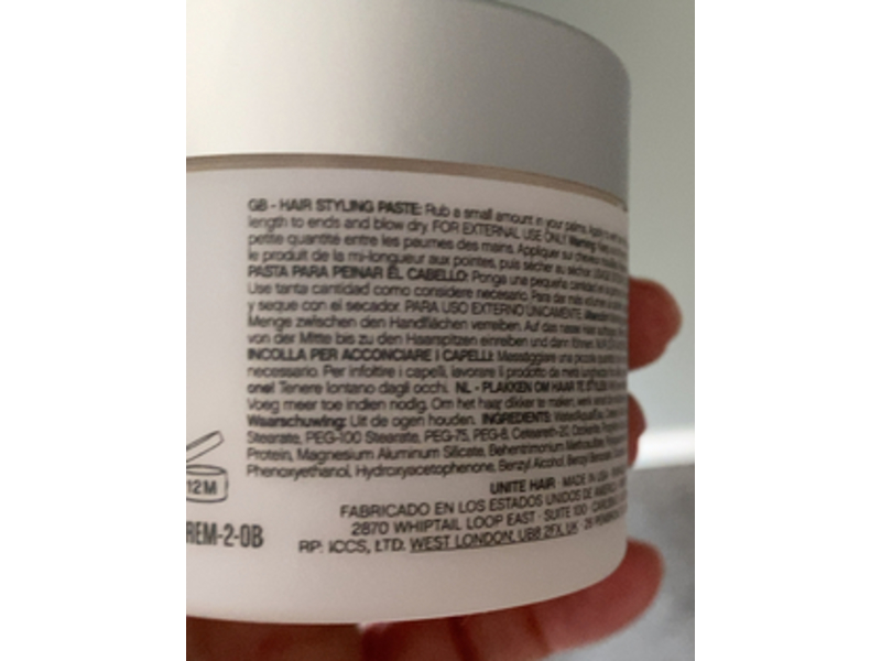 Unite Hair Creamy Paste, 2 oz/57 g