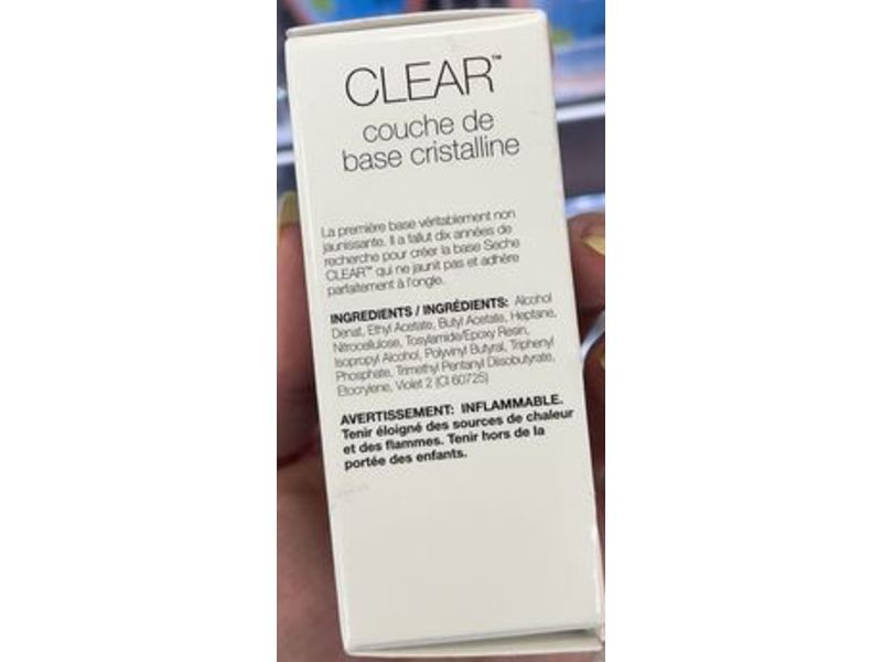 Seche Crystal Clear Base Coat, Clear, 0.5 fl oz/14 mL