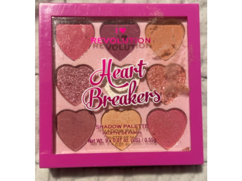 I Heart Revolution Heartbreakers Eyeshadow Palette, Sweetheart, 0.01 oz/0.55 g