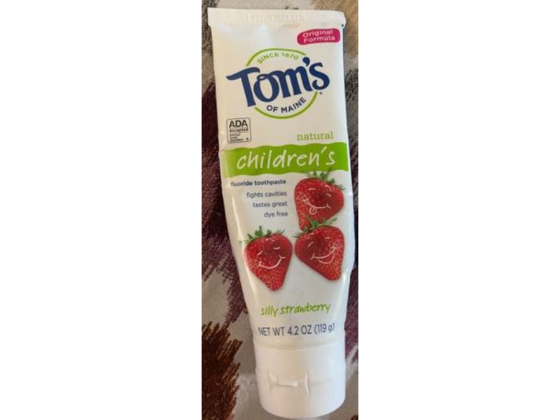 Tom's Of Maine Children's Fluoride Toothpaste, Silly Strawberry, 4.2 oz/119 g