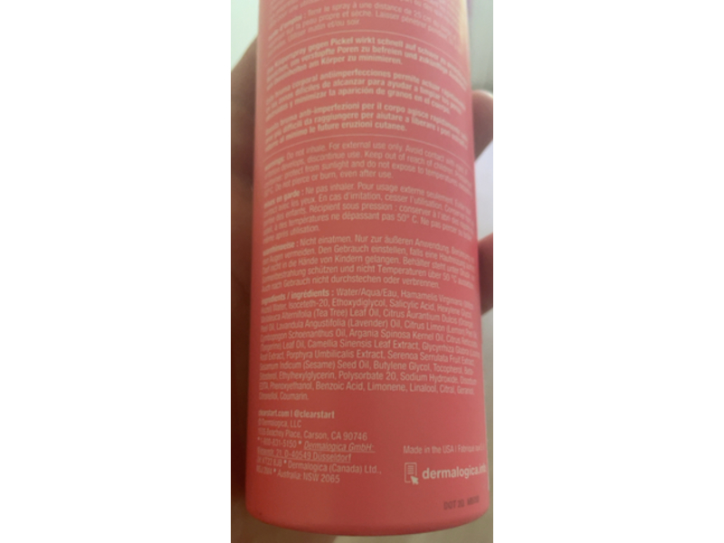 Dermalogica Clear Start Clarifying Body Spray, 6 fl oz/177 mL