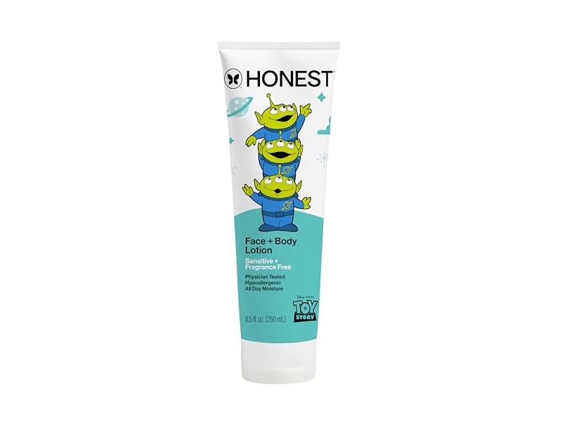 The Honest Company x Disney Pixar's Toy Story Face + Body Lotion, Sensitive + Fragrance Free, 8.5 fl oz/250 mL