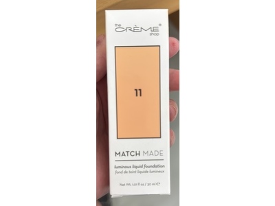 The Creme Shop Match Made Luminous Liquid Foundation, 11, 1.01 fl oz/30 mL
