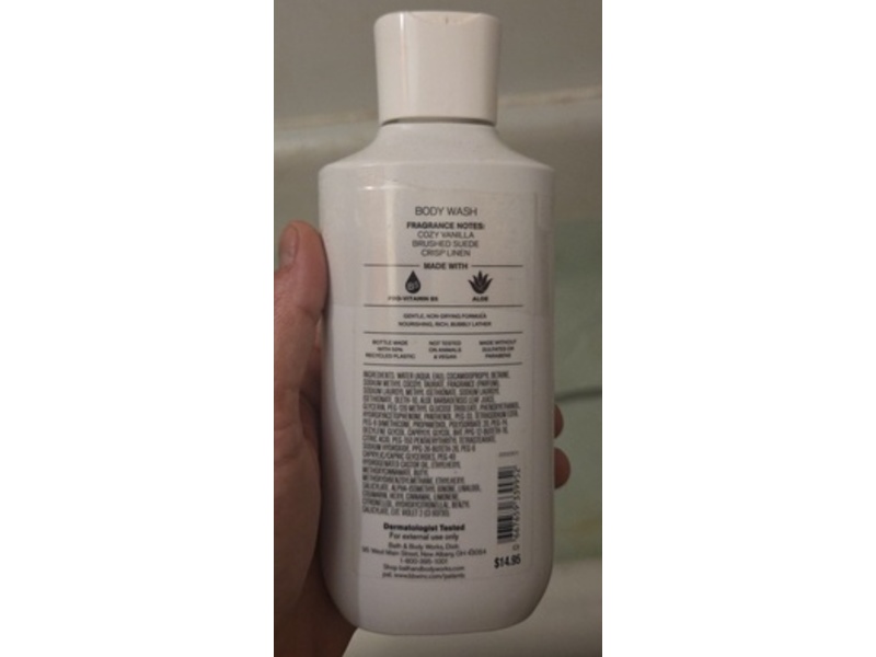 White Barn Body Wash Vanilla Suede, 10 fl oz/295 mL