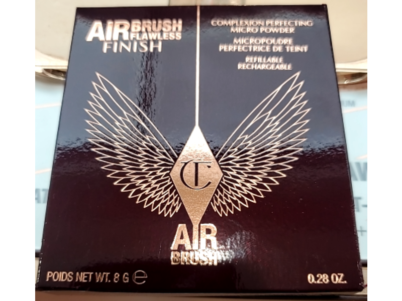 Charlotte Tilbury Airbrush Flawless Finish Complexion Perfecting Micro Powder, 4 Deep, 0.28 oz/8 g