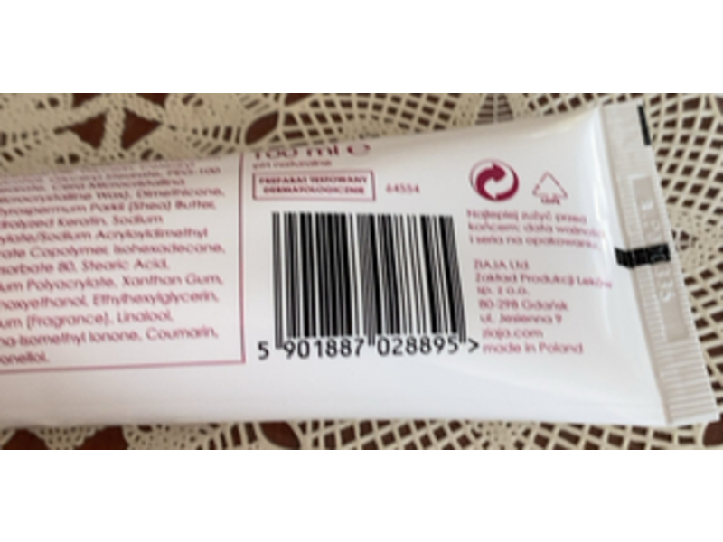 Ziaja Hand Cream, Cashmere Proteins Shea Butter, 3.5 fl oz / 100 mL