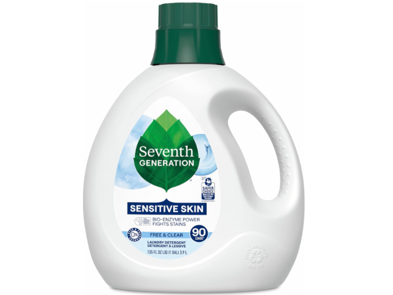 Seventh Generation Liquid Laundry Detergent, Free & Clear, 90 Loads,135 fl oz/ 3.9 L