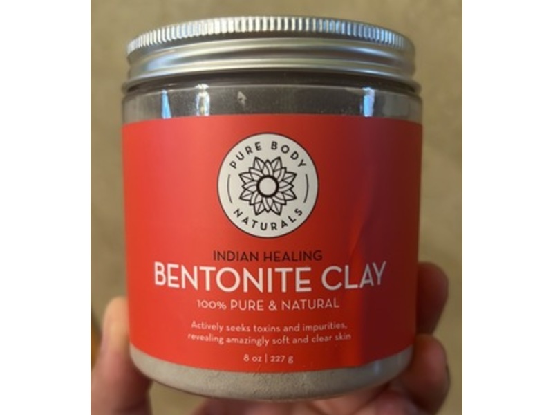 Pure Body Naturals Bentonite Clay Powder, 8 oz/227 g