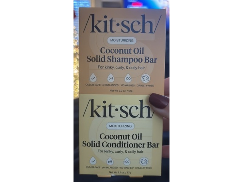 Kitsch Coconut Oil Moisturizing Solid Shampoo & Conditioner Set
