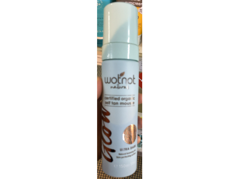 Wotnot Certified Organic Self Tan Mousse Glow, Ultra Dark, 150 mL