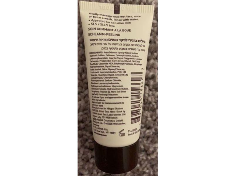 Ahava Time To Clear Facial Mud Exfoliator, 0.51 fl oz/15 mL