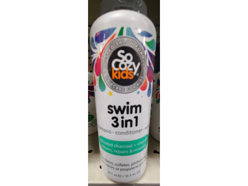 SoCozy Splash Swim 3 In 1 Shampoo + Conditioner + Wash, 10.5 fl oz/311 mL