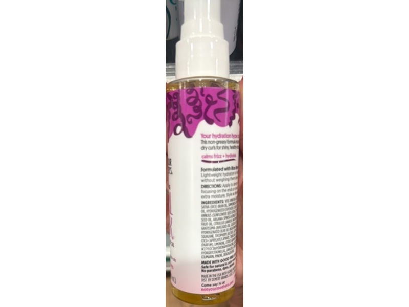 Not Your Mother's Hydrating Curl Talk Lightweight Oil, Rice Bran & Jojoba Oils, 3.3 fl oz/100 mL