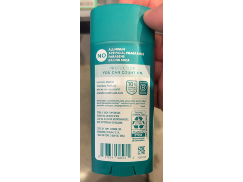 Tom’s Of Maine Deodorant, 3.25 oz/9.2 g
