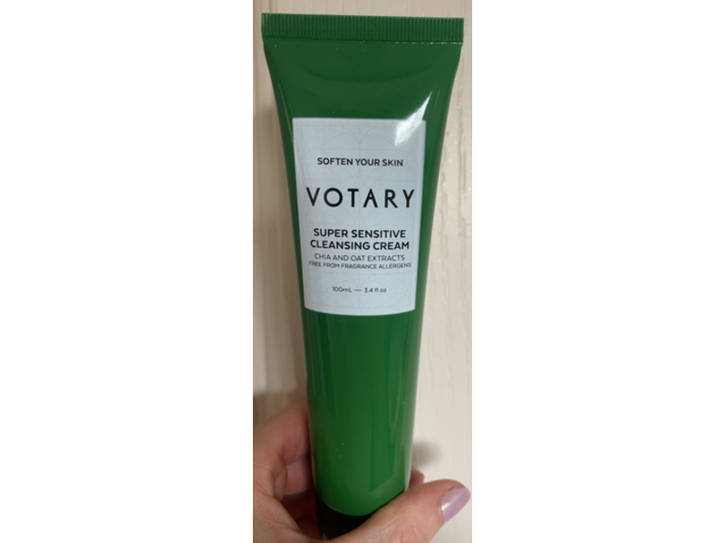Votary Super Sensitive Cleansing Cream, Chia & Oat Extracts, 3.4 fl oz/100 mL