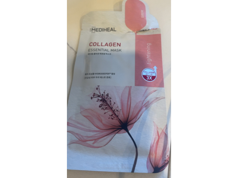 Mediheal Collagen Essential Mask, Tightening, 0.81 fl oz/24 mL, Pack of 4