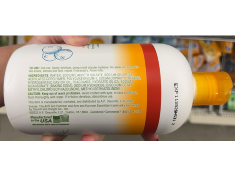 Arm & Hammer Essentials Exfoliating Body Wash, Juniper Berry, 12 fl oz/355 mL