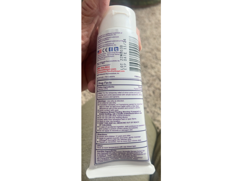 Orthogel Advanced Pain Relief, 4 oz/113.4 g