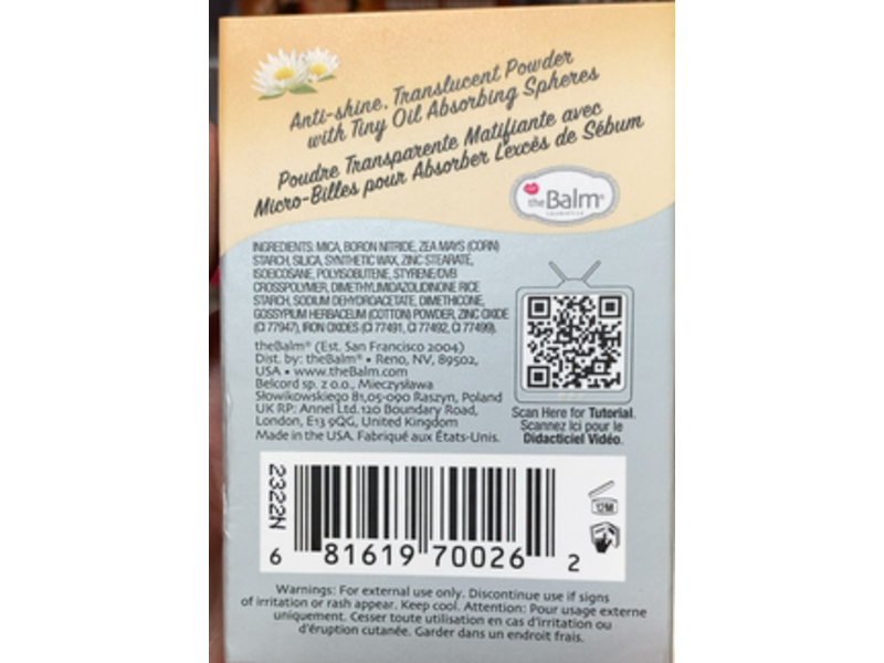 TheBalm Sexy Mama Anti-Shine Translucent Powder, 0.25 oz/7.08 g