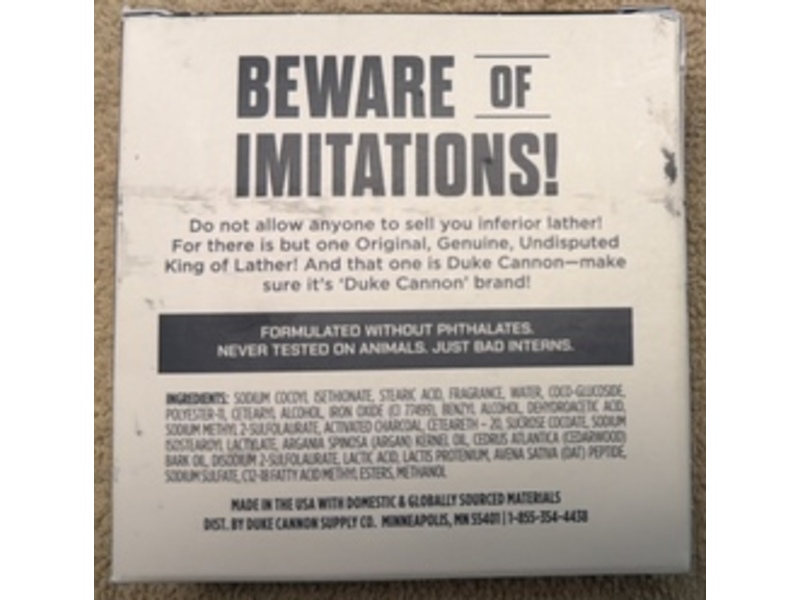 Duke Cannon Shampoo Puck, Barrel Char, 4.2 oz/119 g