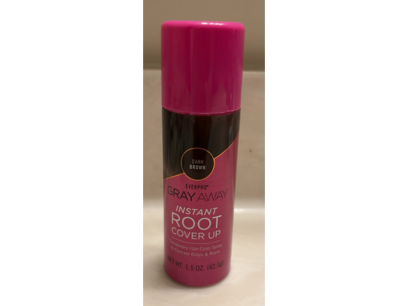 Everpro Gray Away Instant Root Cover Up Hair Color Spray, Dark Brown, 1.5 oz/42.5 g