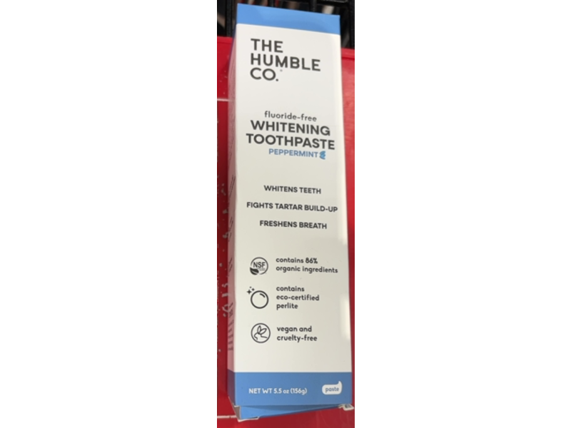 The Humble Co. Whitening Toothpaste, Peppermint, 5.5 oz/156 g, Pack Of 2