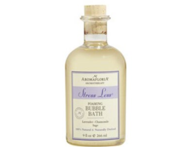 Aromafloria Aromatherapy Stress Less Foaming Bubble Bath, Lavender Chamomile Sage, 9 fl oz/266 mL