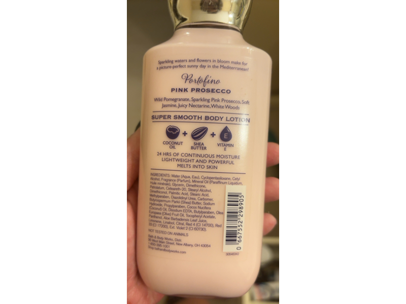 Bath & Body Works Moisture Body Lotion, Portofine Pink Prosecco, 8 fl oz/236 mL