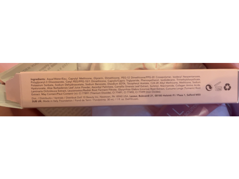 Doll 10 T.C.E Liquid Filter Foundation, Light/Medium, 30 mL