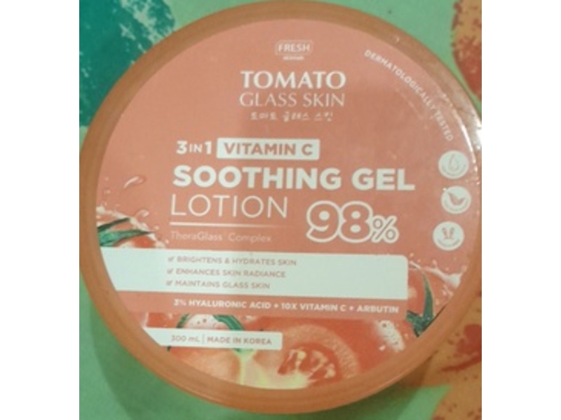 Fresh Tomato Glass Skin 3 In 1 Soothing Gel Lotion, Vitamin C, 300 mL