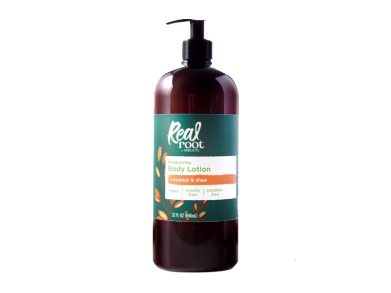 Real Root By Sprouts Moisturizing Body Lotion, Coconut & Shea, 32 fl oz/946 mL