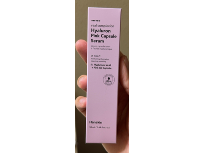 Hanskin Real Complexion Hyaluron Pink Capsule Serum, 1.69 fl oz/50 mL